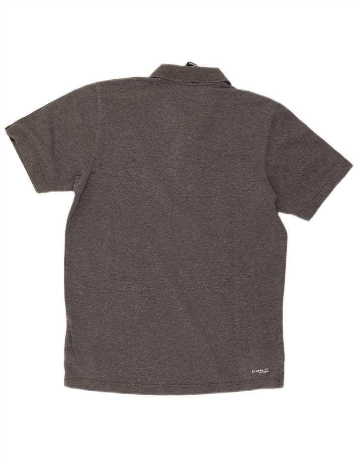 Ανδρικό πουκάμισο Adidas Climalite Polo, μεσαίο γκρι βαμβακερό