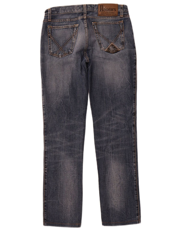 ROY ROGERS Womens Straight Jeans W29 L30 Blue Cotton