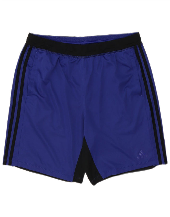 Ανδρικό αθλητικό σορτς ADIDAS Climalite με μεγάλο μπλε χρώμα πολυεστέρα