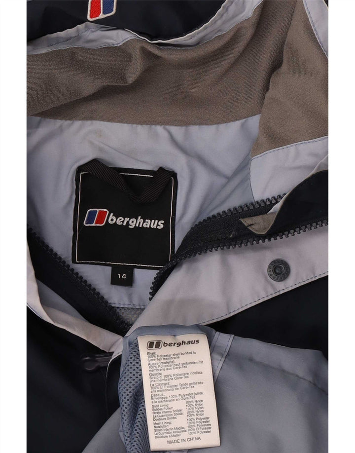 Γυναικείο μπουφάν βροχής με κουκούλα Berghaus UK 14 Large Navy Blue Polyester