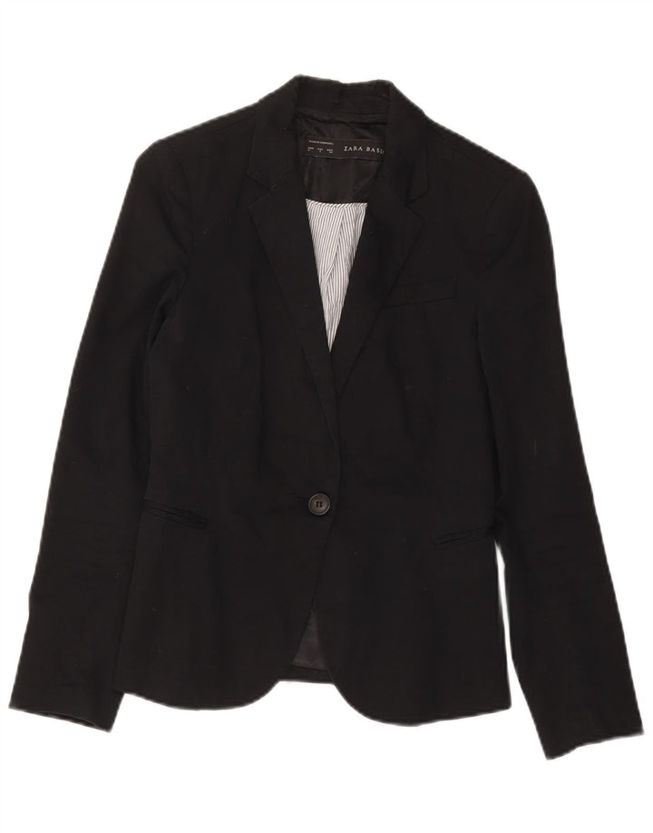 Zara Γυναικείο σακάκι 1 κουμπιού Blazer UK 10 Small Black