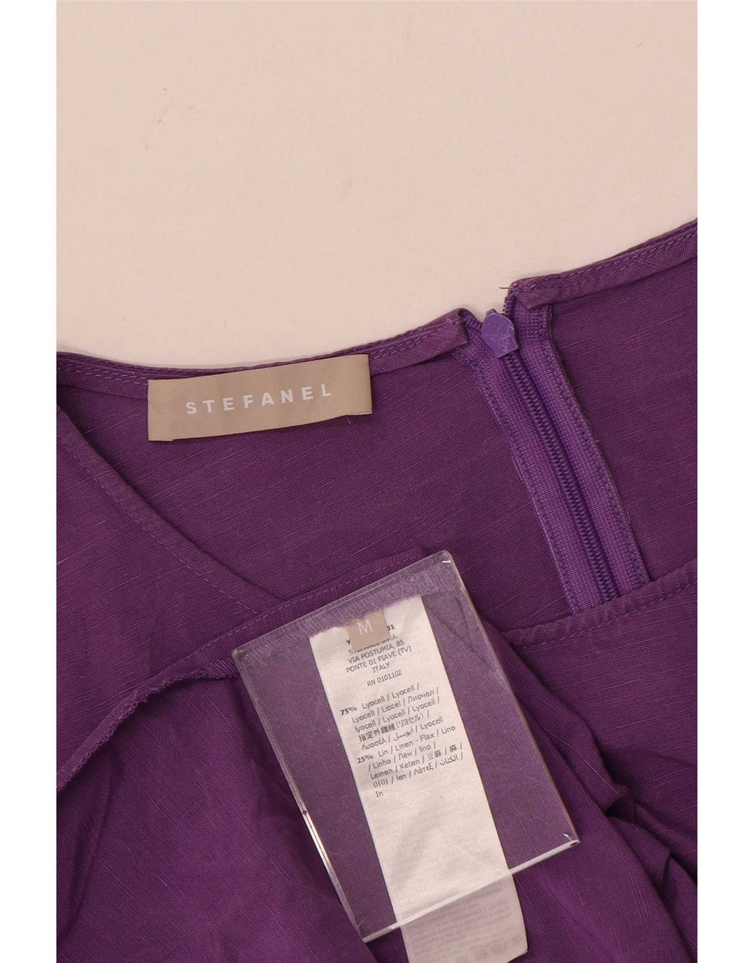 Stefanel Γυναικείο μάξι φόρεμα UK 14 Medium Purple Lyocell