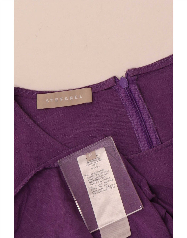 Stefanel Γυναικείο μάξι φόρεμα UK 14 Medium Purple Lyocell