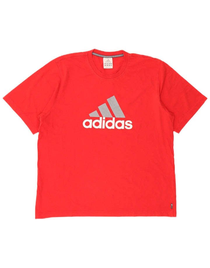 Ανδρικό γραφικό T-Shirt Adidas Top XL Κόκκινο βαμβακερό