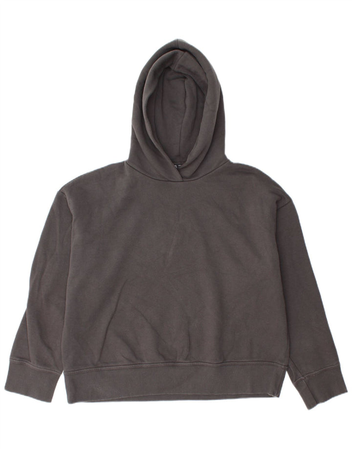 Zara Γυναικείο Hoodie Jumper UK 14 Medium Grey Cotton
