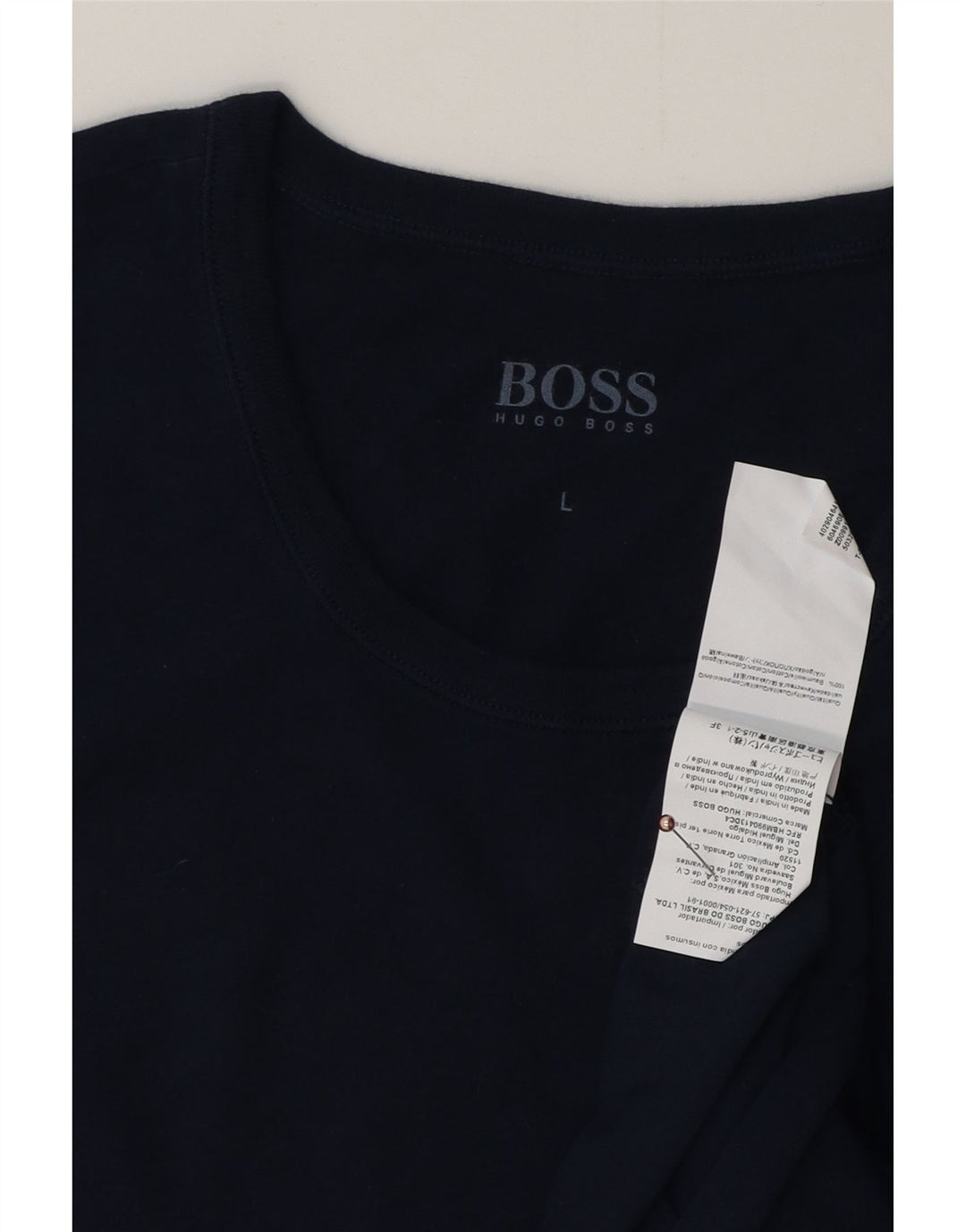 Ανδρικό T-Shirt HUGO BOSS Top Large Navy Blue από βαμβάκι