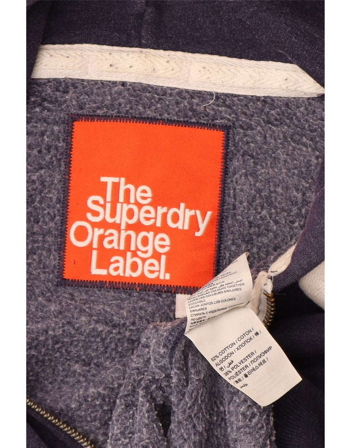Ανδρικό πουλόβερ με κουκούλα με φερμουάρ Superdry Βαμβακερό μεσαίο ναυτικό