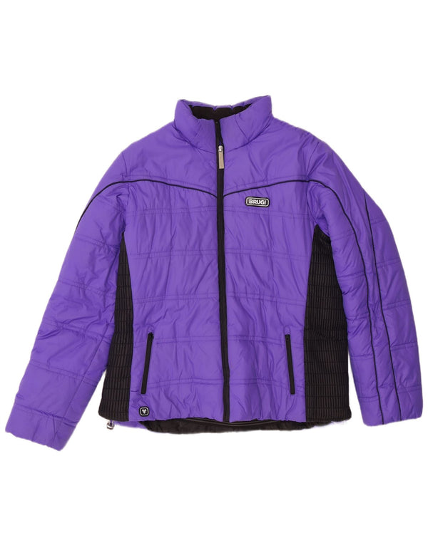 Brugi γυναικείο μπουφάν με επένδυση UK 18 XL Purple Colourblock Polyamide