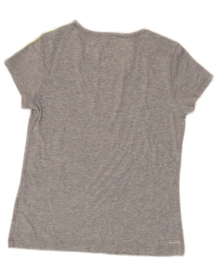 Adidas Boys Climalite T-Shirt Top 11-12 Years Grey Polyester