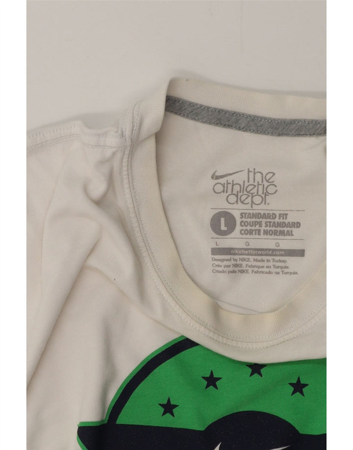 Μπλουζάκι NIKE Ανδρικό Coupe Standard Fit Graphic T-Shirt Top Large White