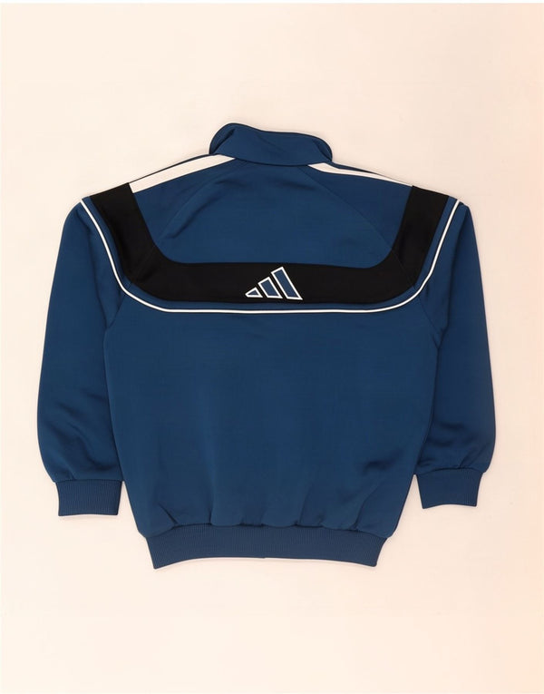 Adidas Boys Graphic αθλητική φόρμα Top μπουφάν 9-10 ετών Navy Blue Colorblock