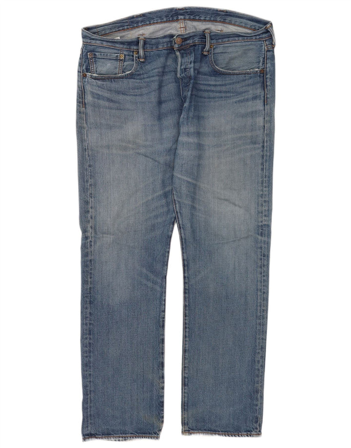 Levi's Mens 501 Straight Jeans W38 L32 Μπλε Βαμβακερό
