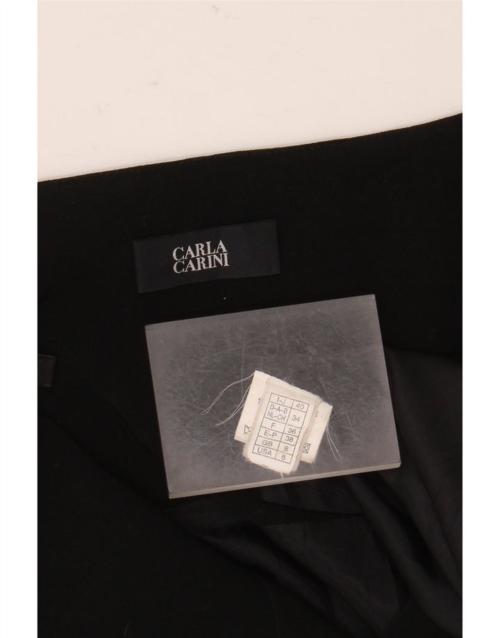 Carla Carini Γυναικεία φούστα σε γραμμή Α UK 8 Small W28 Μαύρο Πολυεστέρας
