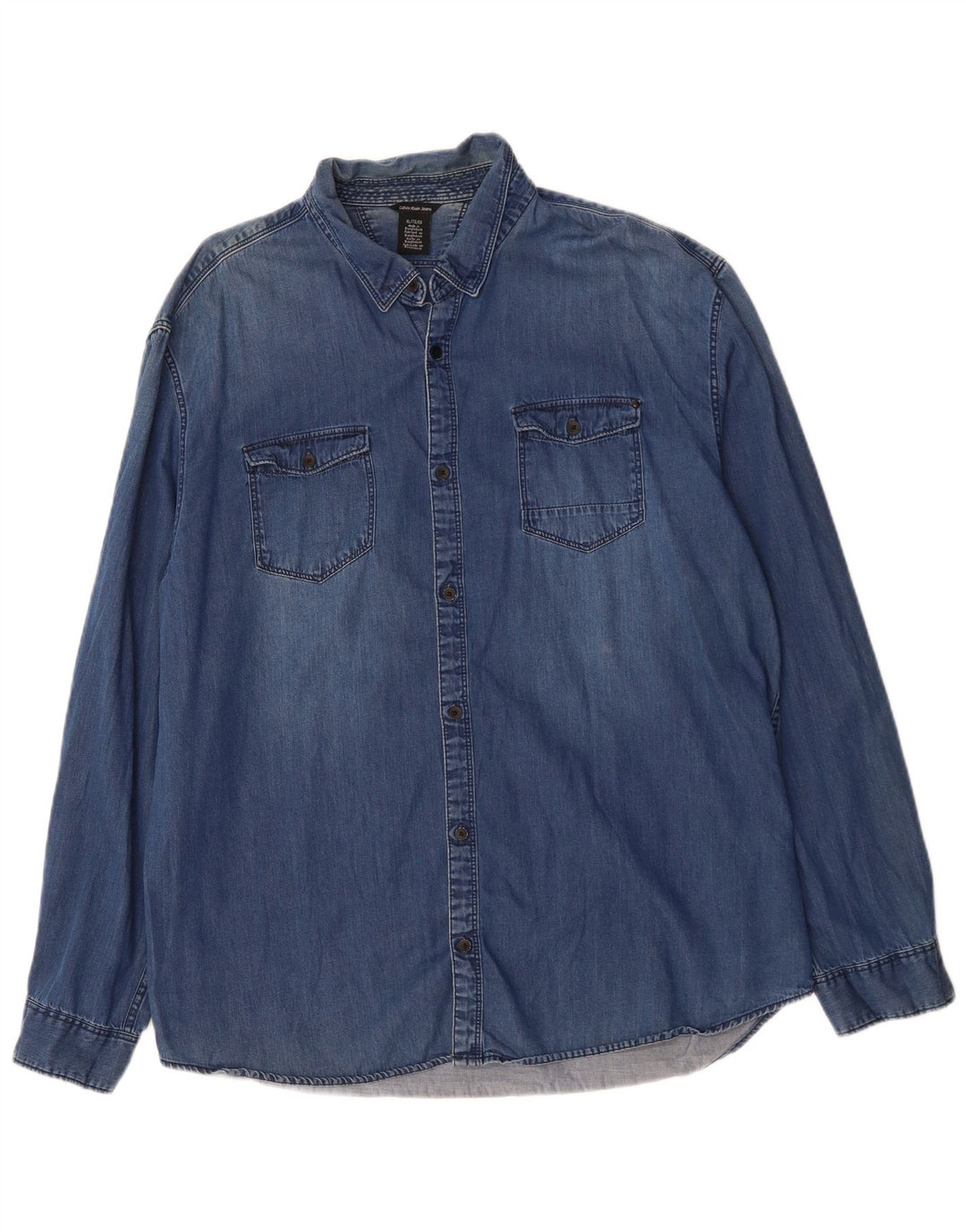 Ανδρικό τζιν πουκάμισο CALVIN KLEIN JEANS XL Μπλε βαμβακερό