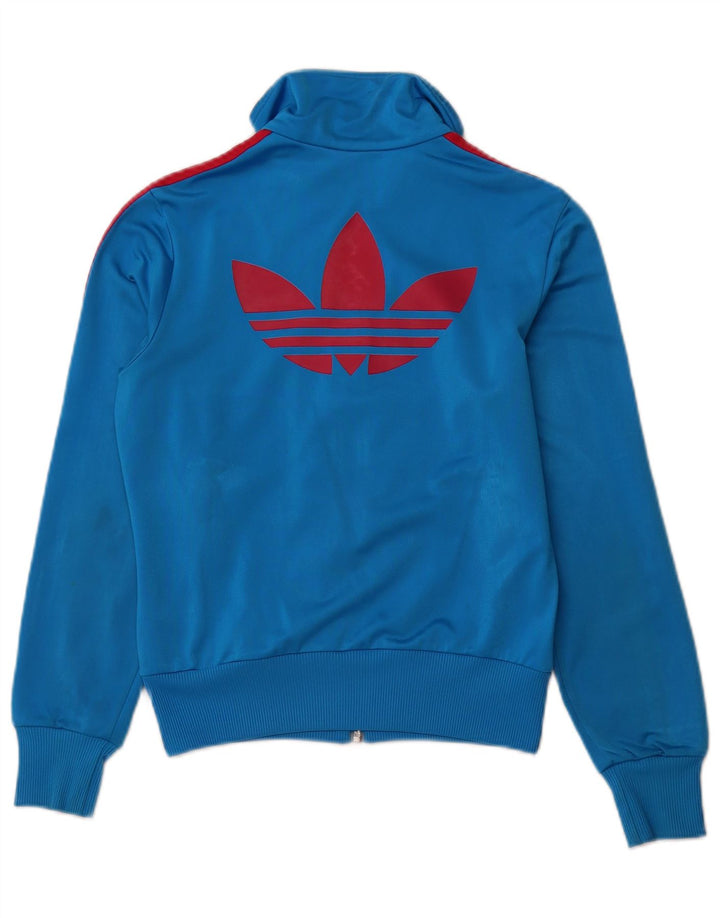 Γυναικεία αθλητική φόρμα γραφικών Adidas Top Jacket EU 36 Small Blue Polyester