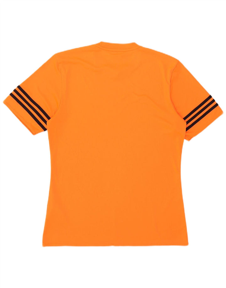 Ανδρικό T-Shirt Climalite Adidas Top μεσαίο πορτοκαλί πολυεστέρας