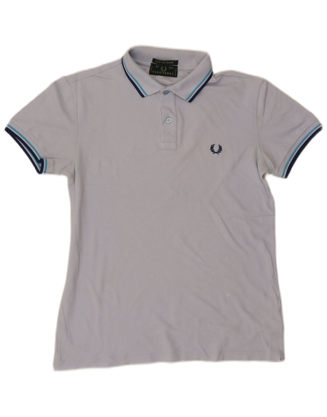 Fred Perry Ανδρικό πουκάμισο πόλο με μεσαίο μπλε βαμβακερό ριγέ