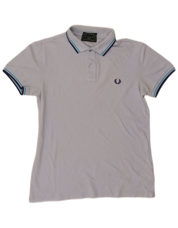 Fred Perry Ανδρικό πουκάμισο πόλο με μεσαίο μπλε βαμβακερό ριγέ
