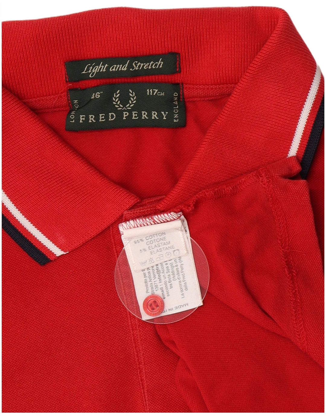 Fred Perry Ανδρικό ελαφρύ και Stretch Πόλο Μπλουζάκι Μεσαίο κόκκινο βαμβακερό