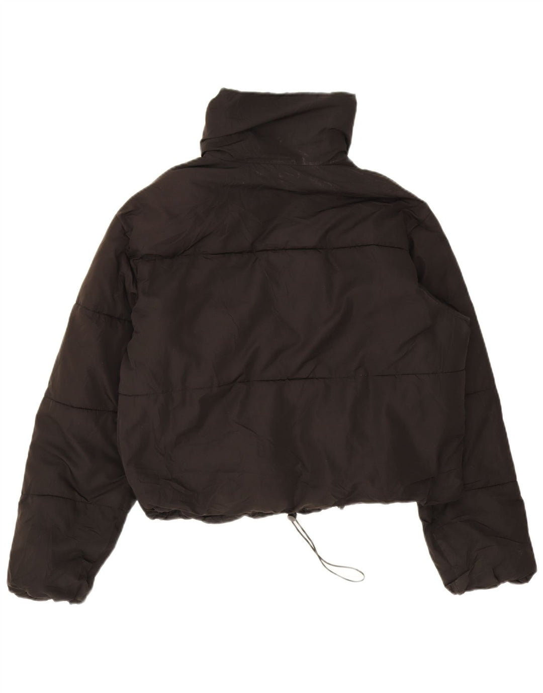 Zara Γυναικείο Crop Oversized Jacket UK 6 XS Μαύρο Πολυεστέρας