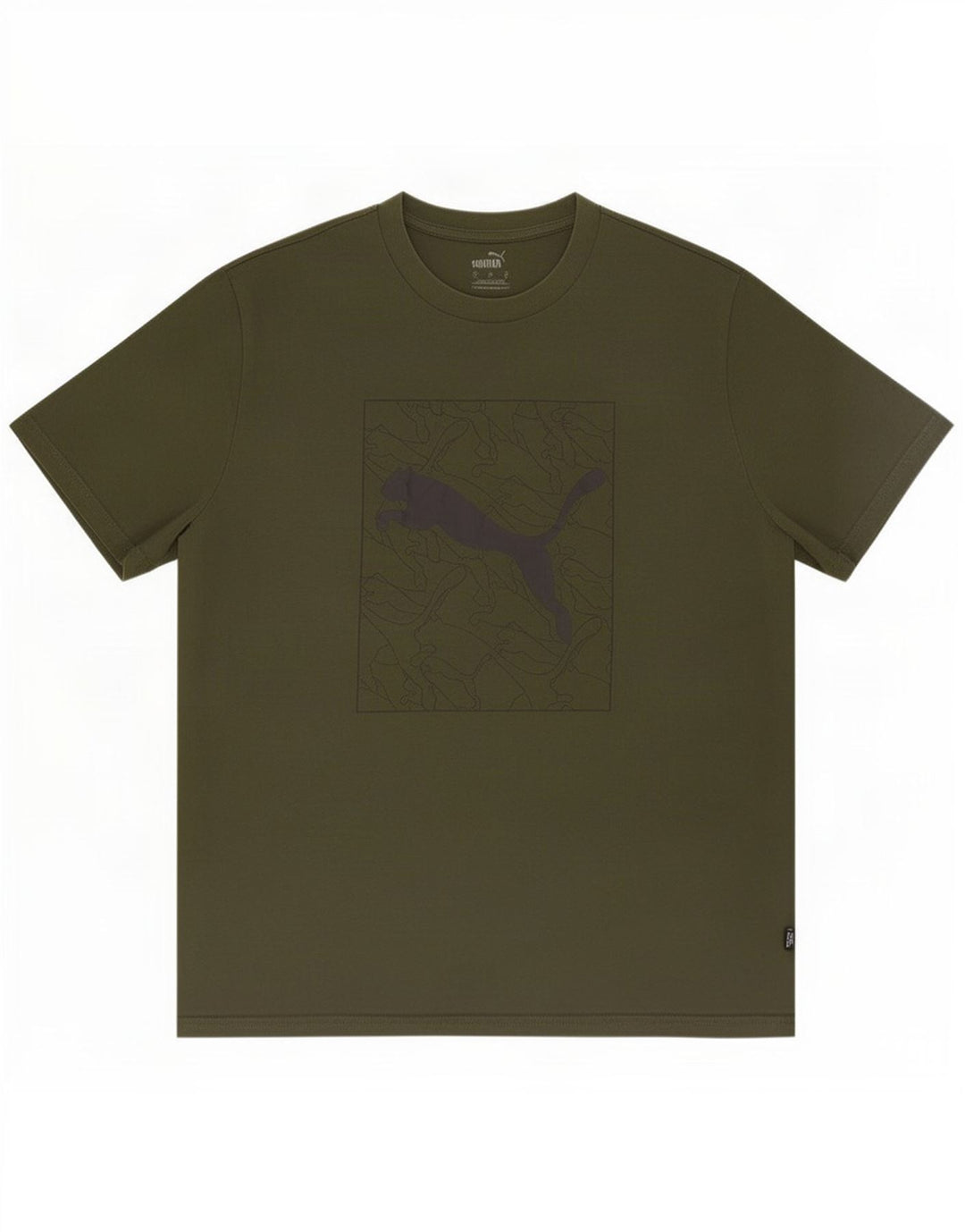 Ανδρικό γραφικό μπλουζάκι Puma Top Large Khaki
