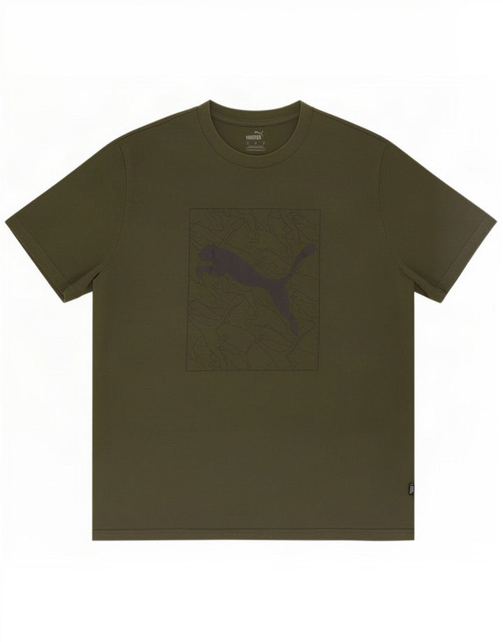 Ανδρικό γραφικό μπλουζάκι Puma Top Large Khaki