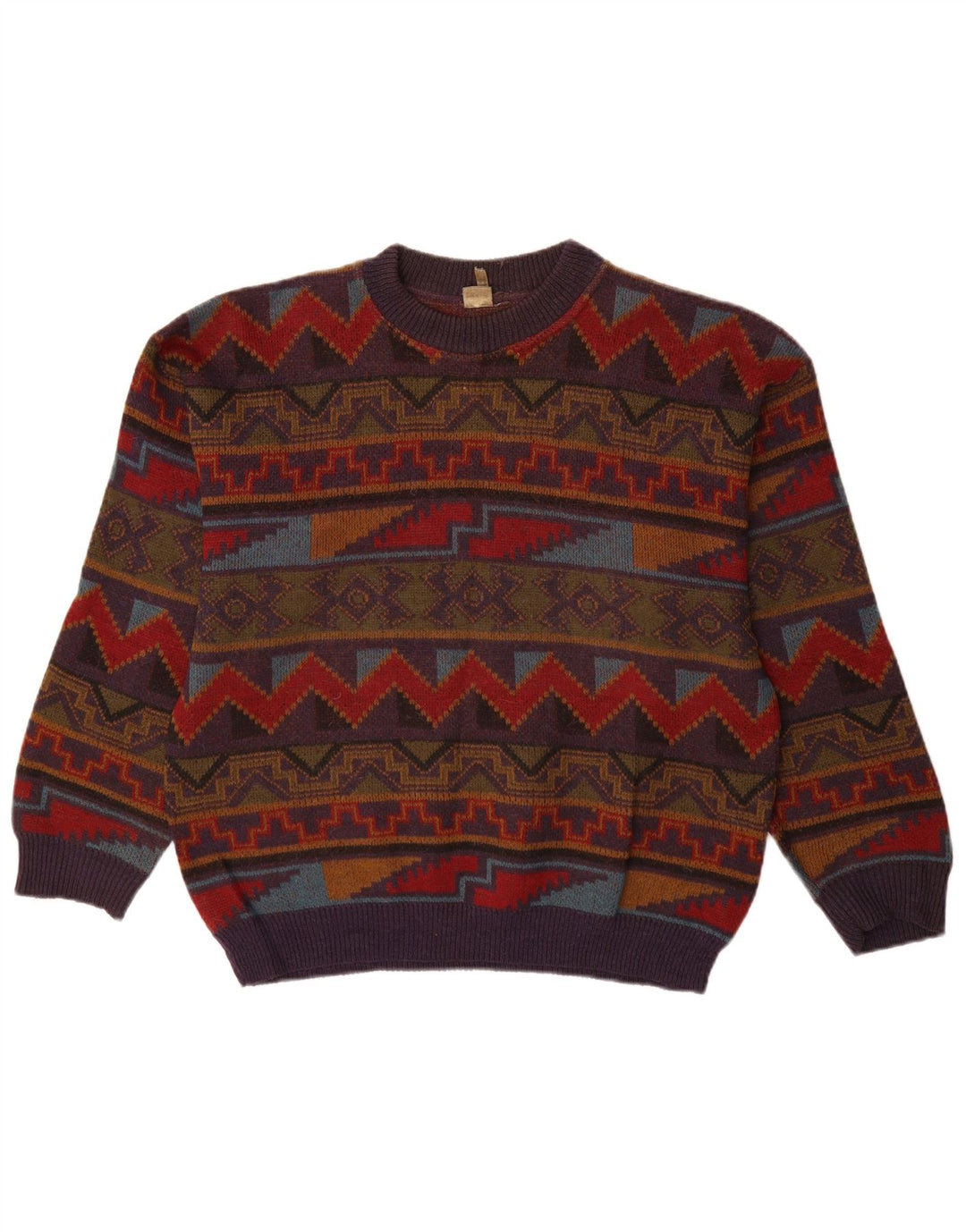 Ανδρικό πουλόβερ Vintage Crew Neck Jumper IT 52/54 Μεγάλο πολύχρωμο