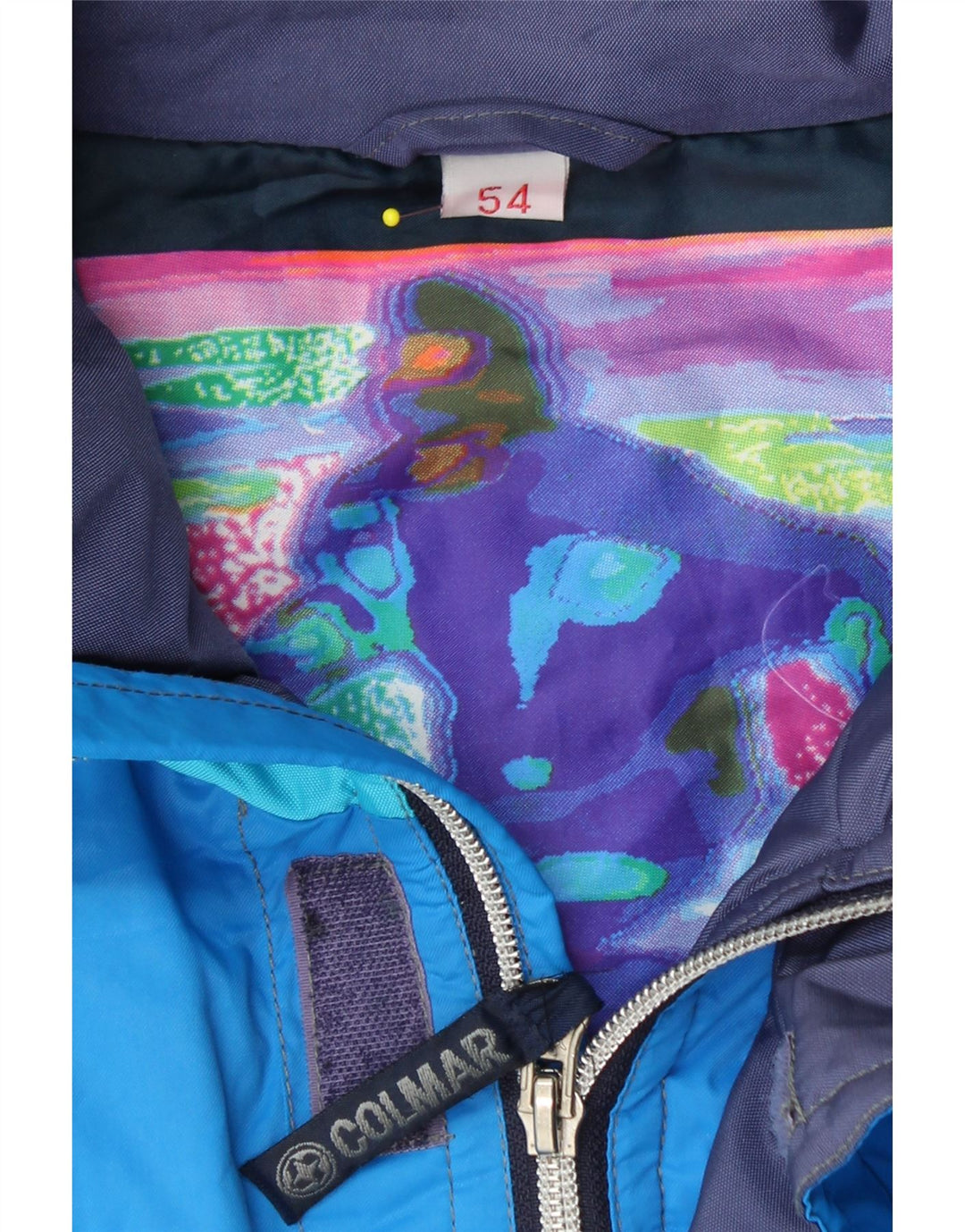 COLMAR Ανδρικό μπουφάν γραφικών σκι IT 54 XL μπλε χρώματος πολυαμίδιο