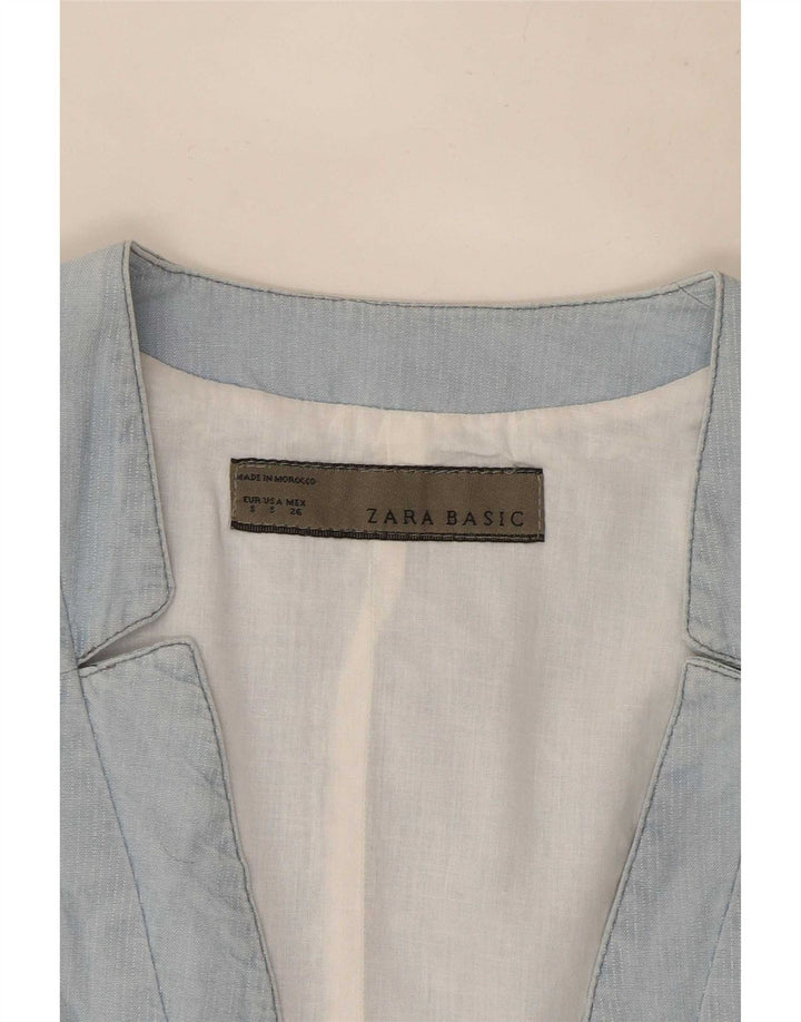 Zara Γυναικείο Γιλέκο OPEN UK 10 Small Blue