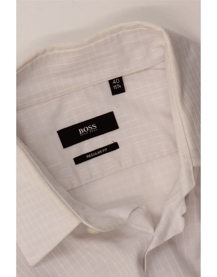 Ανδρικό πουκάμισο HUGO BOSS Regular Fit Size 40 15 3/4 Medium White Gingham