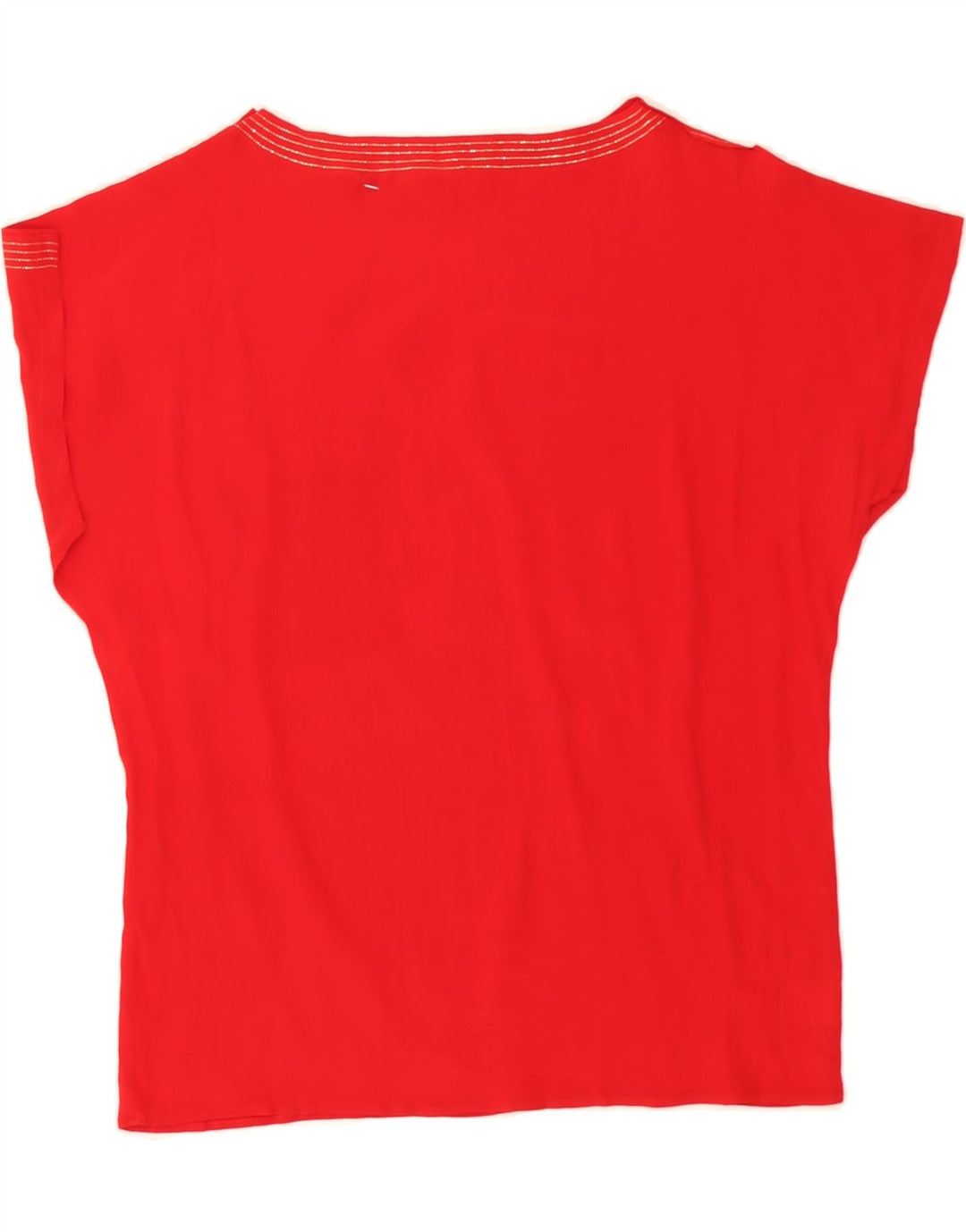 VINTAGE Womens Blouse Top UK 14 Medium Red Vintage Vintage and Second-Hand Vintage from Messina Hembry 