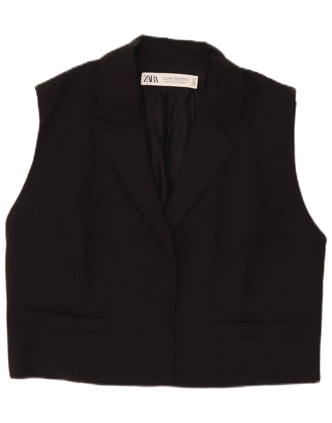Zara Γυναικείο Γιλέκο UK 18 XL Μαύρη Βισκόζη
