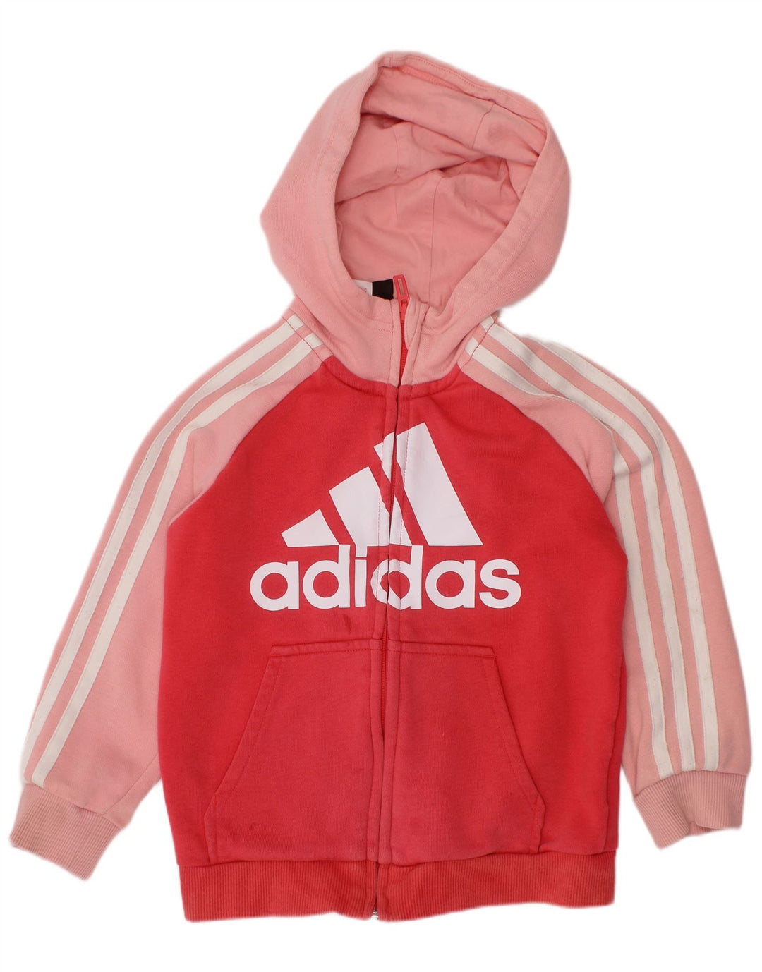 ADIDAS Girls Aeroready Zip Hoodie πουλόβερ 4-5 ετών Κόκκινο χρώμα