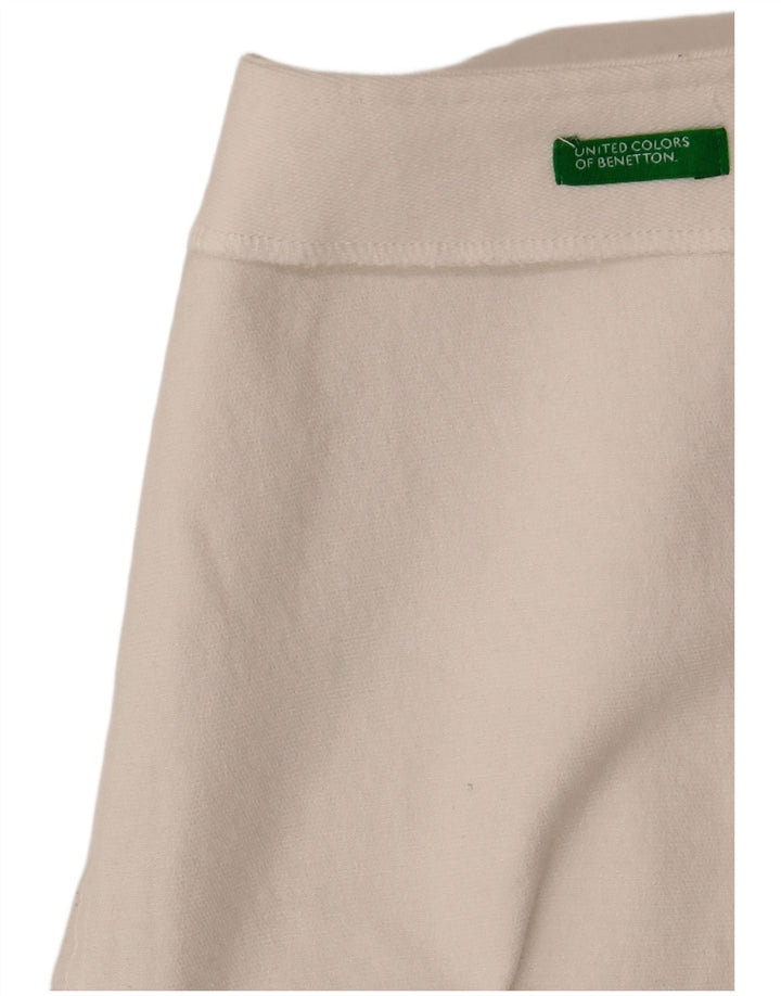 Γυναικεία Μίνι Φούστα Benetton W28 Μεσαίο Λευκό
