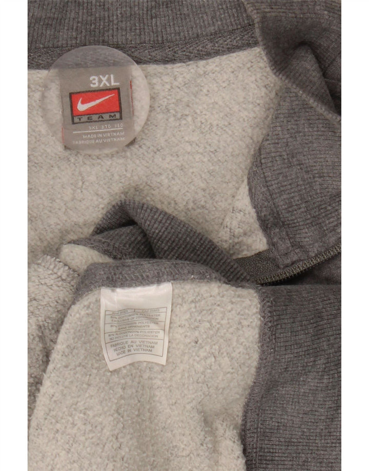 Ανδρικό φούτερ με φερμουάρ Nike Jumper 3XL Γκρι βαμβακερό