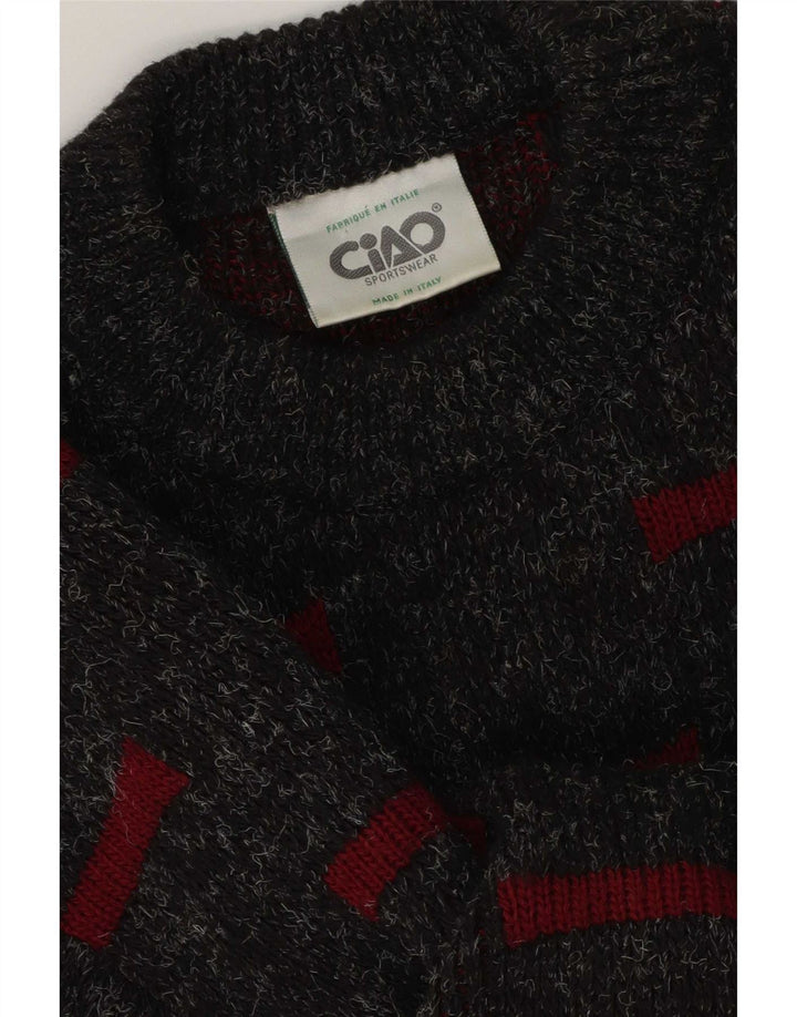Ανδρικό πουλόβερ Ciao Crew Neck Jumper Medium Grey Geometric