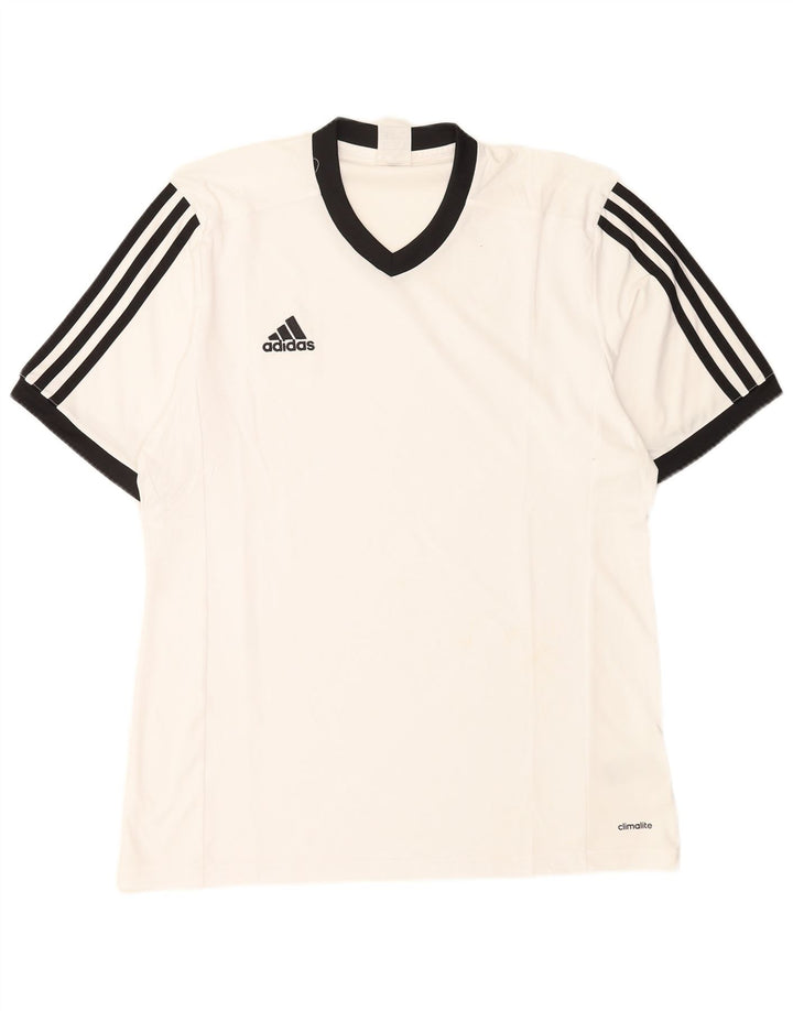 Adidas Ανδρικό T-Shirt Climalite Top Large White Polyester