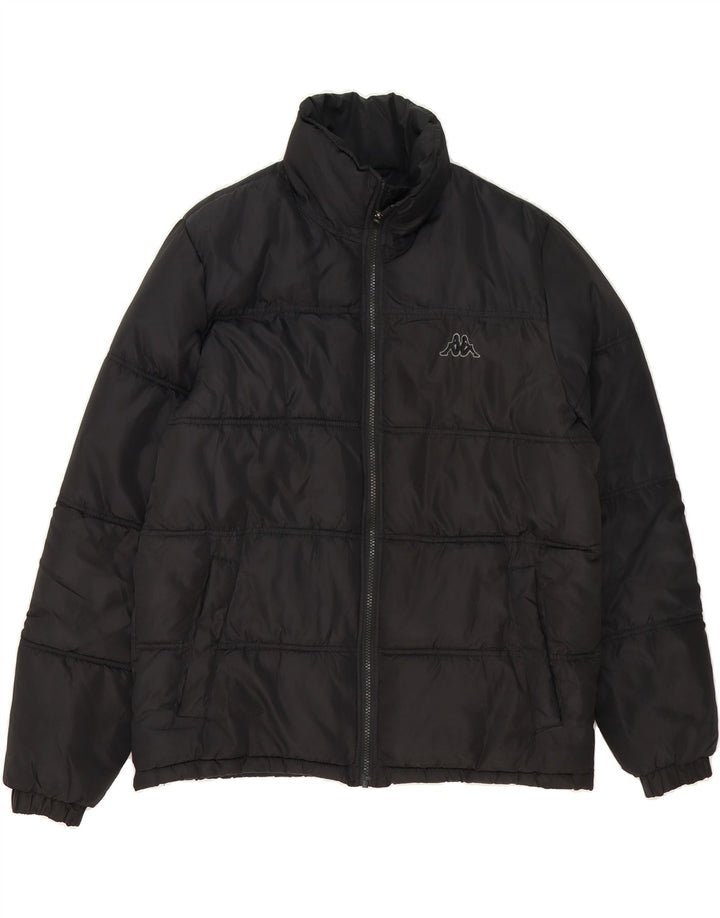 KAPPA Mens Padded Jacket UK 38 Medium Black Polyester Vintage Kappa and Second-Hand Kappa from Messina Hembry 