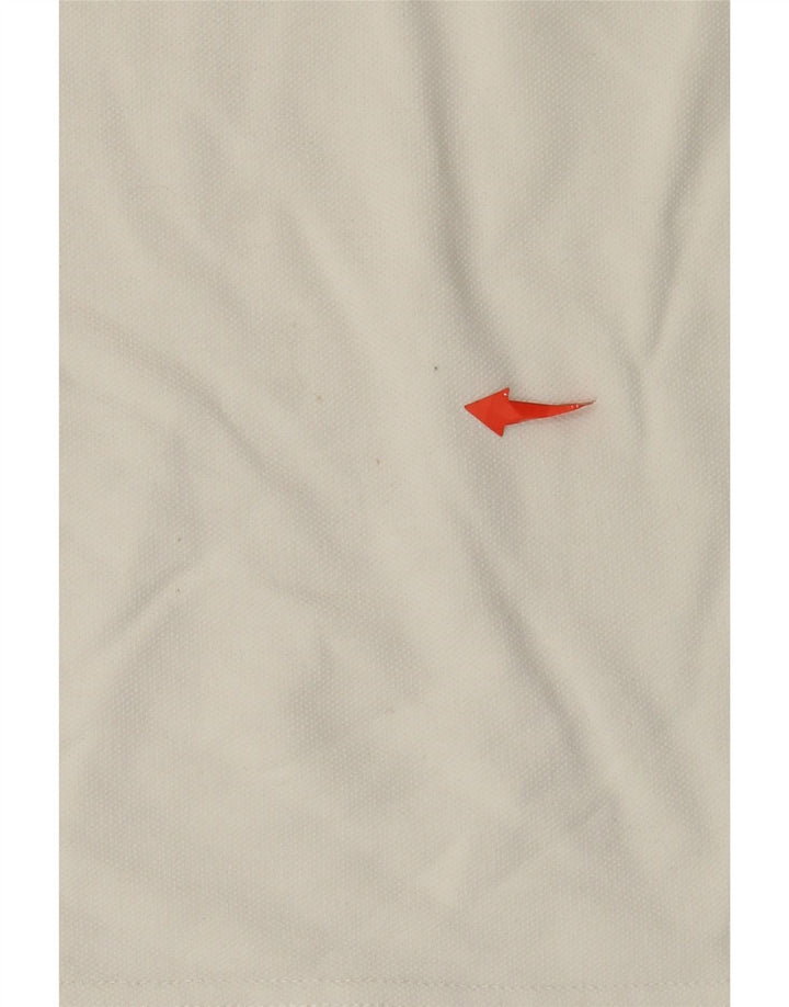 Ανδρικό πουκάμισο πόλο Umbro, μεσαίο λευκό βαμβακερό
