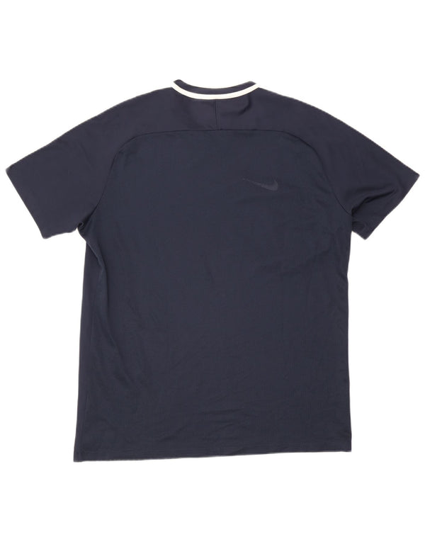 Ανδρικό T-shirt NIKE Dri Fit Top XL Navy Blue Colorblock Πολυεστέρας