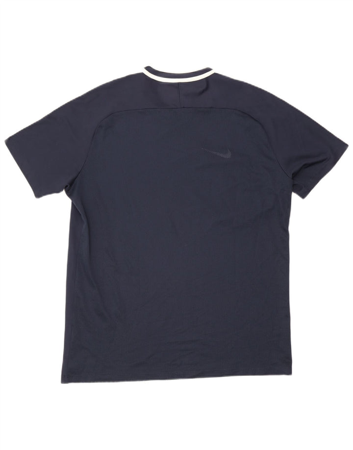 Ανδρικό T-shirt NIKE Dri Fit Top XL Navy Blue Colorblock Πολυεστέρας