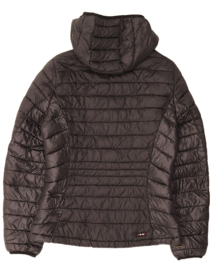 Napapijri γυναικείο μπουφάν με κουκούλα με επένδυση UK 14 μεσαίο μαύρο πολυαμίδιο