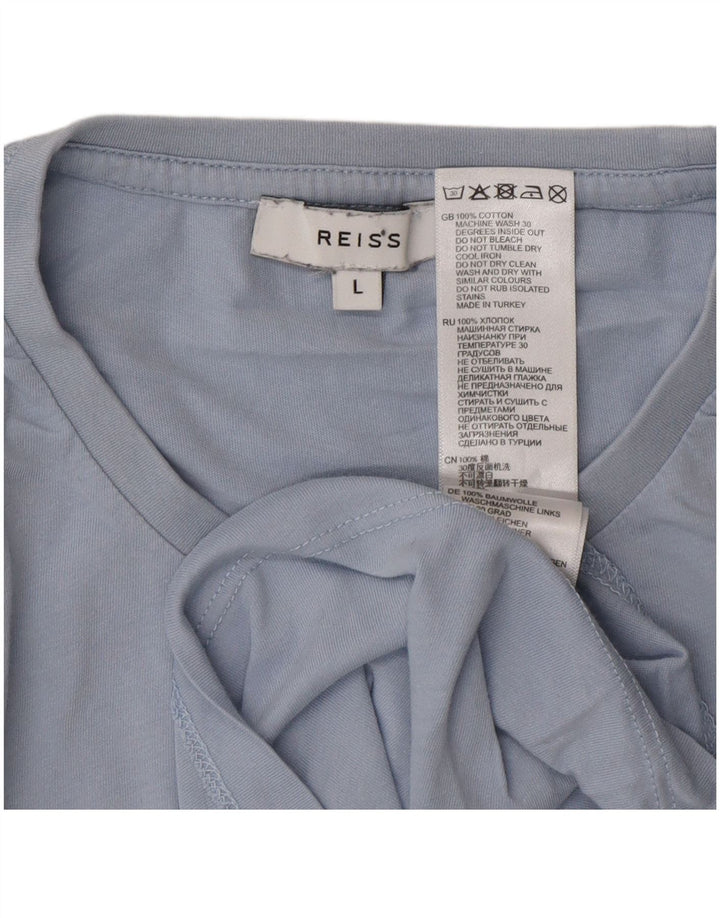Ανδρικό T-Shirt Reiss Top μεγάλο μπλε βαμβακερό