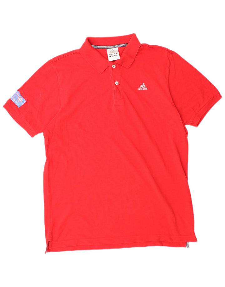 Ανδρικό πουκάμισο πόλο ADIDAS μεγάλο κόκκινο βαμβακερό