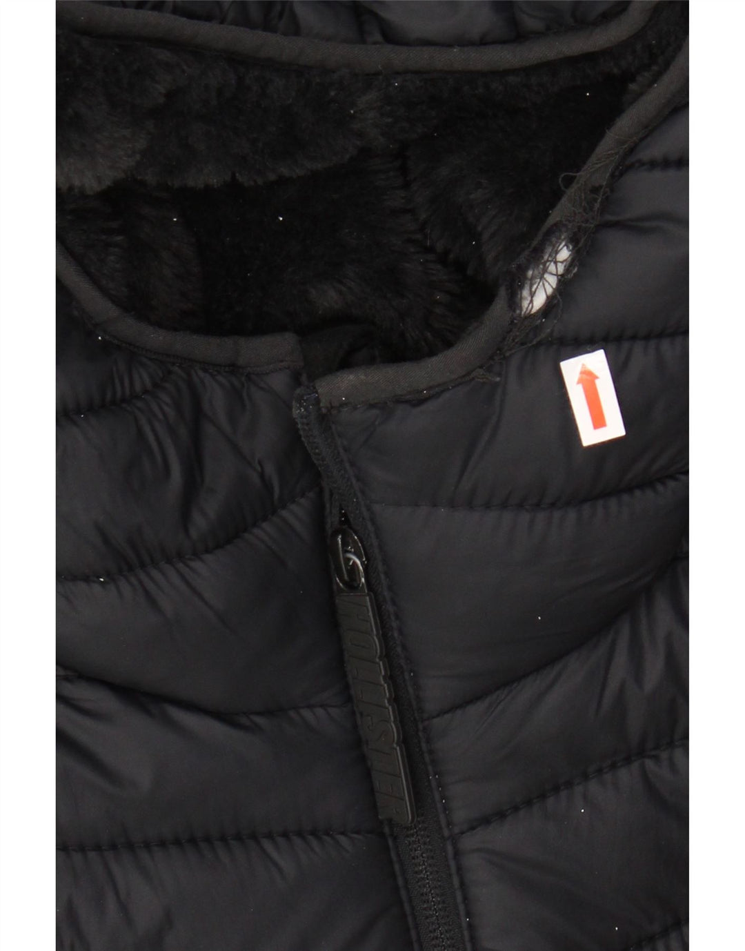 Ανδρικό μπουφάν με κουκούλα HOLLISTER UK 34 XS μαύρο νάιλον