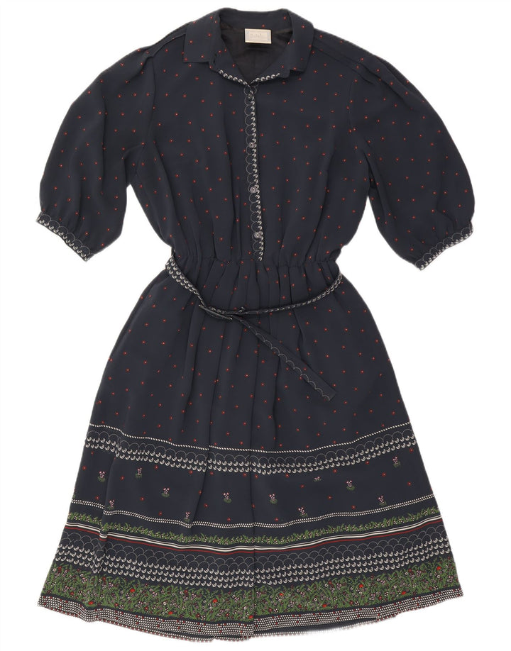 RALPH Γυναικείο φόρεμα 3/4 με μανίκια A-line EU 46 XL Navy Blue Floral Polyester