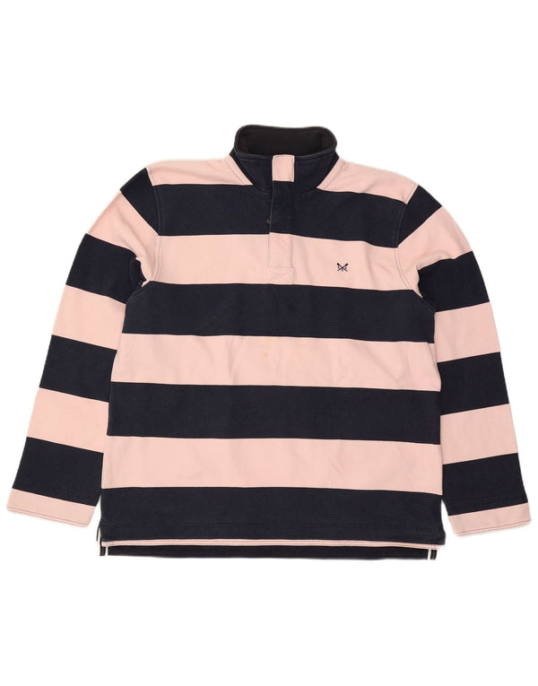 CREW CLOTHING Ανδρικό φούτερ με φερμουάρ Jumper 2XL Navy Blue ριγέ βαμβακερό