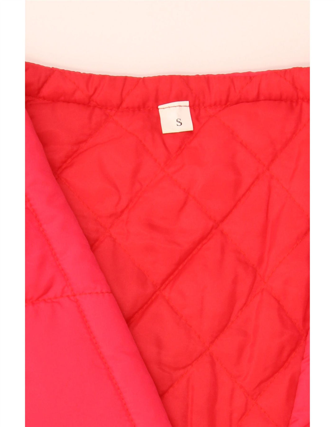 VINTAGE Womens Oversized Padded Gilet UK 10 Small Red Polyamide