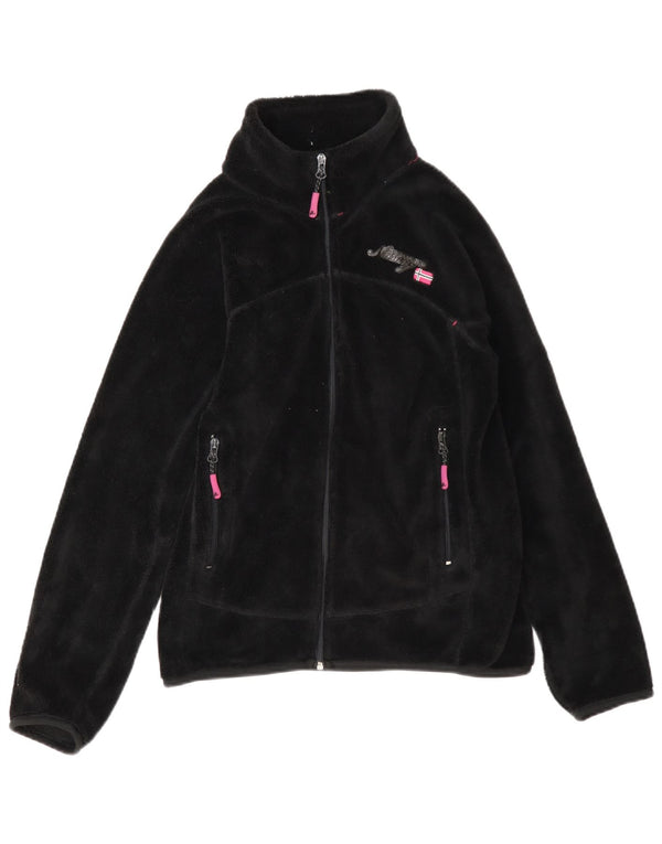 Γεωγραφικό Norway Γυναικείο Fleece Jacket UK 14 Medium Black Polyester