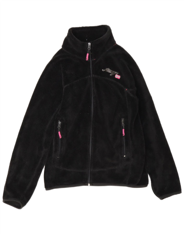 Γεωγραφικό Norway Γυναικείο Fleece Jacket UK 14 Medium Black Polyester
